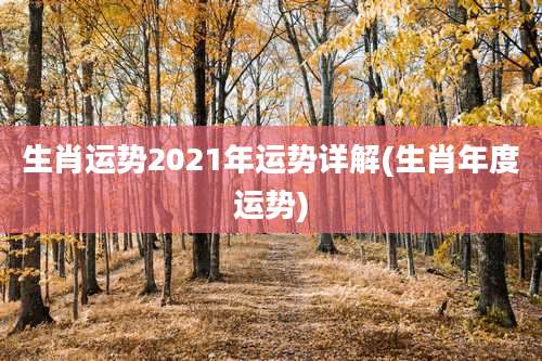 生肖运势2021年运势详解(生肖年度运势)