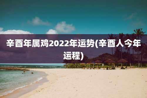 辛酉年属鸡2022年运势(辛酉人今年运程)