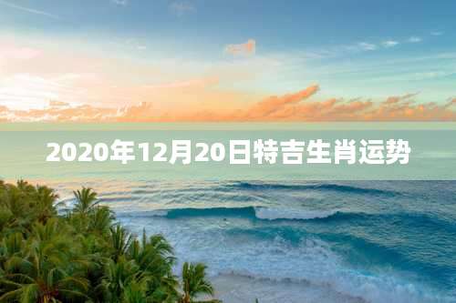 2020年12月20日特吉生肖运势