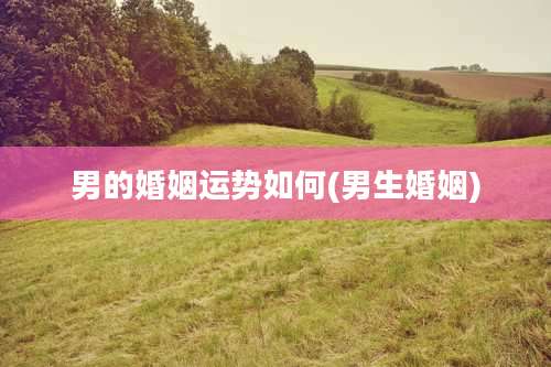 男的婚姻运势如何(男生婚姻)