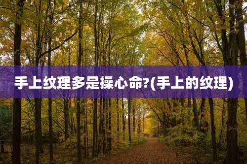 手上纹理多是操心命?(手上的纹理)