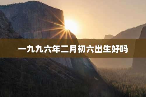 一九九六年二月初六出生好吗