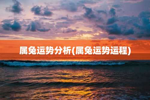 属兔运势分析(属兔运势运程)