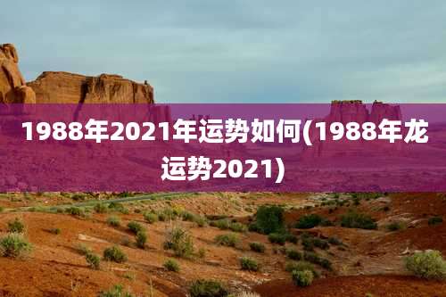 1988年2021年运势如何(1988年龙运势2021)