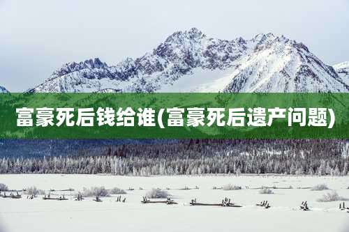 富豪死后钱给谁(富豪死后遗产问题)