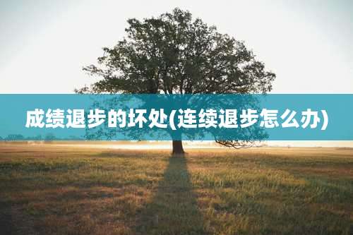 成绩退步的坏处(连续退步怎么办)