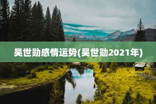 吴世勋感情运势(吴世勋2021年)