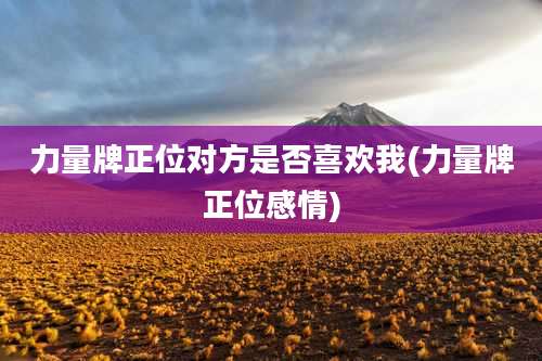力量牌正位对方是否喜欢我(力量牌正位感情)