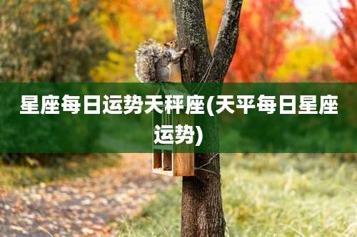 星座每日运势天秤座(天平每日星座运势)