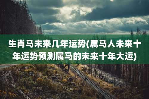 生肖马未来几年运势(属马人未来十年运势预测属马的未来十年大运)