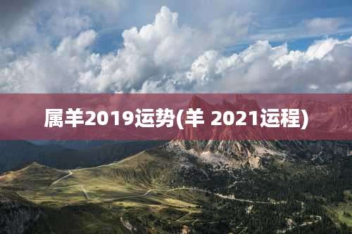 属羊2019运势(羊 2021运程)