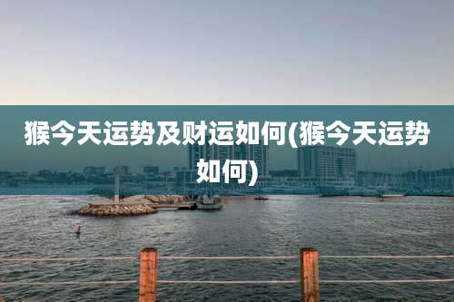 猴今天运势及财运如何(猴今天运势如何)