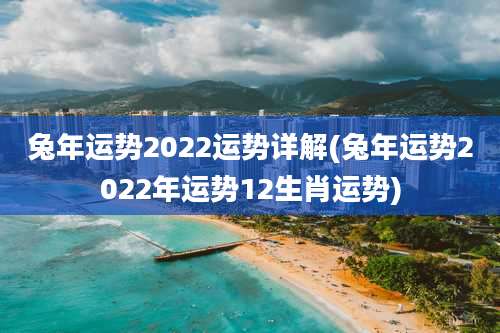 兔年运势2022运势详解(兔年运势2022年运势12生肖运势)