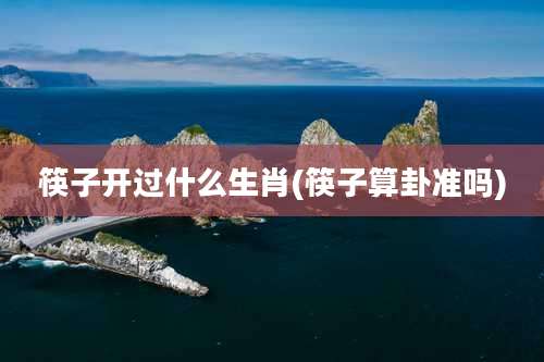 筷子开过什么生肖(筷子算卦准吗)