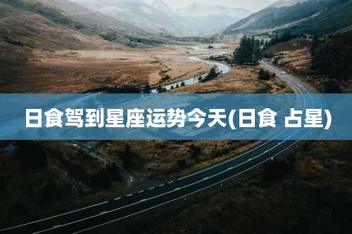 日食驾到星座运势今天(日食 占星)