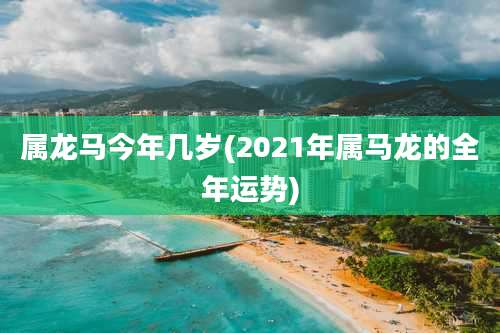 属龙马今年几岁(2021年属马龙的全年运势)