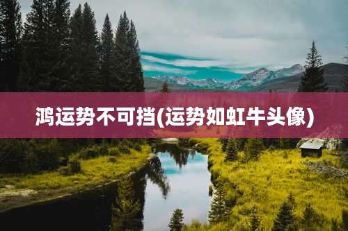 鸿运势不可挡(运势如虹牛头像)