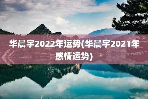 华晨宇2022年运势(华晨宇2021年感情运势)