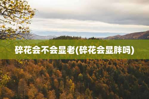 碎花会不会显老(碎花会显胖吗)