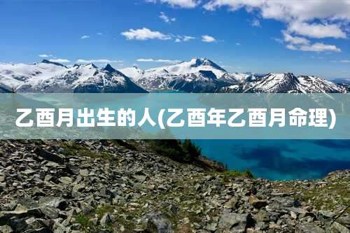 乙酉月出生的人(乙酉年乙酉月命理)