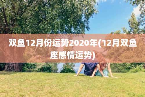 双鱼12月份运势2020年(12月双鱼座感情运势)