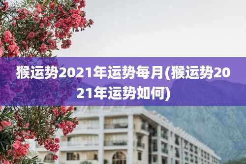 猴运势2021年运势每月(猴运势2021年运势如何)