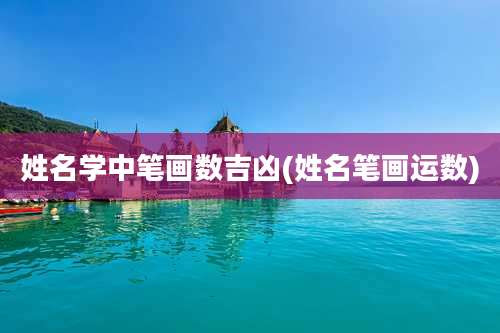 姓名学中笔画数吉凶(姓名笔画运数)