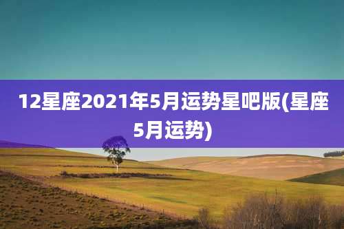 12星座2021年5月运势星吧版(星座5月运势)