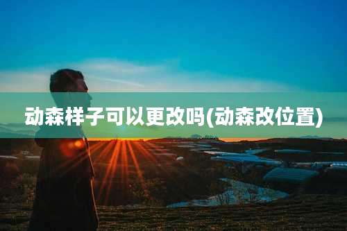 动森样子可以更改吗(动森改位置)