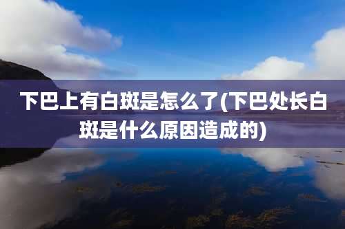 下巴上有白斑是怎么了(下巴处长白斑是什么原因造成的)