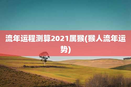 流年运程测算2021属猴(猴人流年运势)