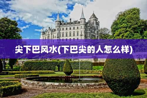 尖下巴风水(下巴尖的人怎么样)