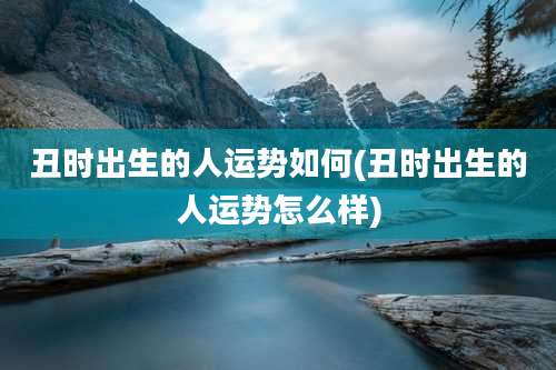 丑时出生的人运势如何(丑时出生的人运势怎么样)