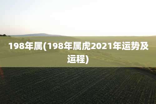 198年属(198年属虎2021年运势及运程)