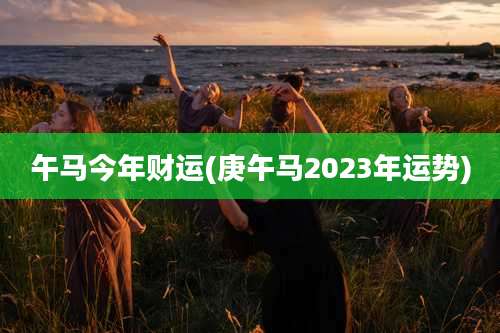 午马今年财运(庚午马2023年运势)