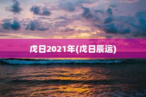 戊日2021年(戊日辰运)