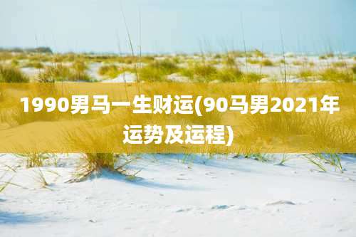 1990男马一生财运(90马男2021年运势及运程)