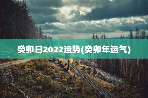 癸卯日2022运势(癸卯年运气)