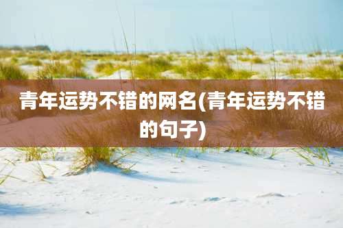 青年运势不错的网名(青年运势不错的句子)