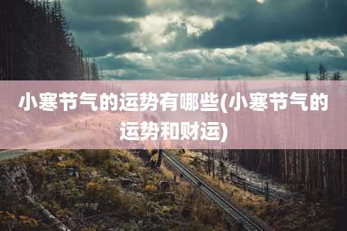 小寒节气的运势有哪些(小寒节气的运势和财运)