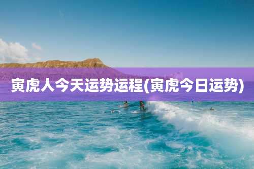 寅虎人今天运势运程(寅虎今日运势)