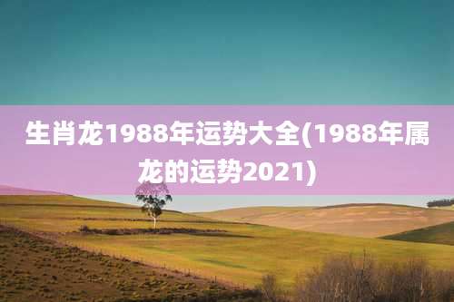 生肖龙1988年运势大全(1988年属龙的运势2021)