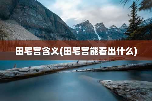 田宅宫含义(田宅宫能看出什么)