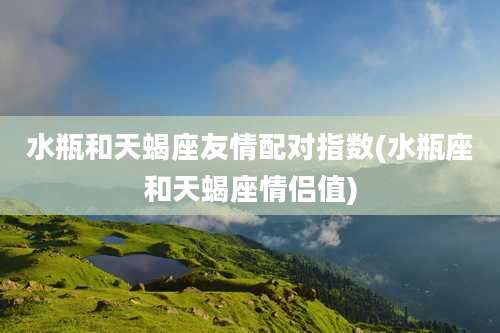 水瓶和天蝎座友情配对指数(水瓶座和天蝎座情侣值)