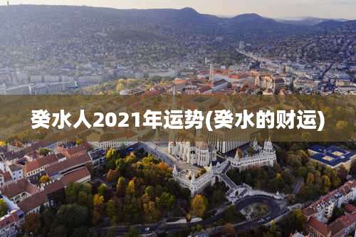 癸水人2021年运势(癸水的财运)
