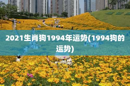 2021生肖狗1994年运势(1994狗的运势)