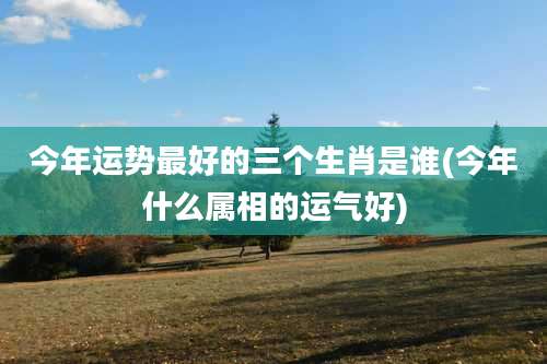 今年运势最好的三个生肖是谁(今年什么属相的运气好)