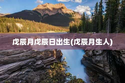 戊辰月戊辰日出生(戊辰月生人)