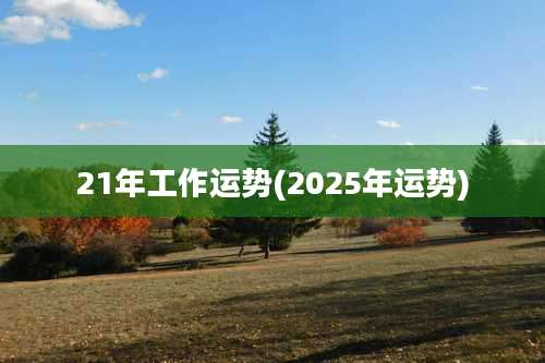 21年工作运势(2025年运势)