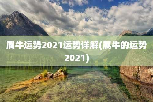 属牛运势2021运势详解(属牛的运势2021)